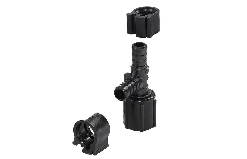 Flair-It PEXLOCK 30828 Tee, 1/2" x 1/2" FPT SWV x 1/2", Black - Image 1